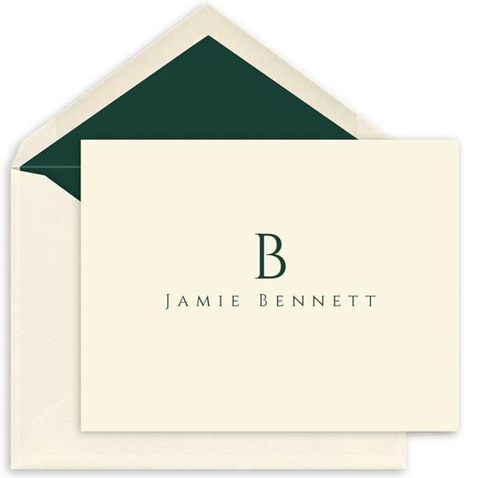 VIP Initial Folded Note Cards